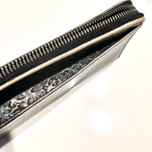 COACH Poppy Wallet Wristlet Black/Silver vintage ❤️ - Picture 7 of 8